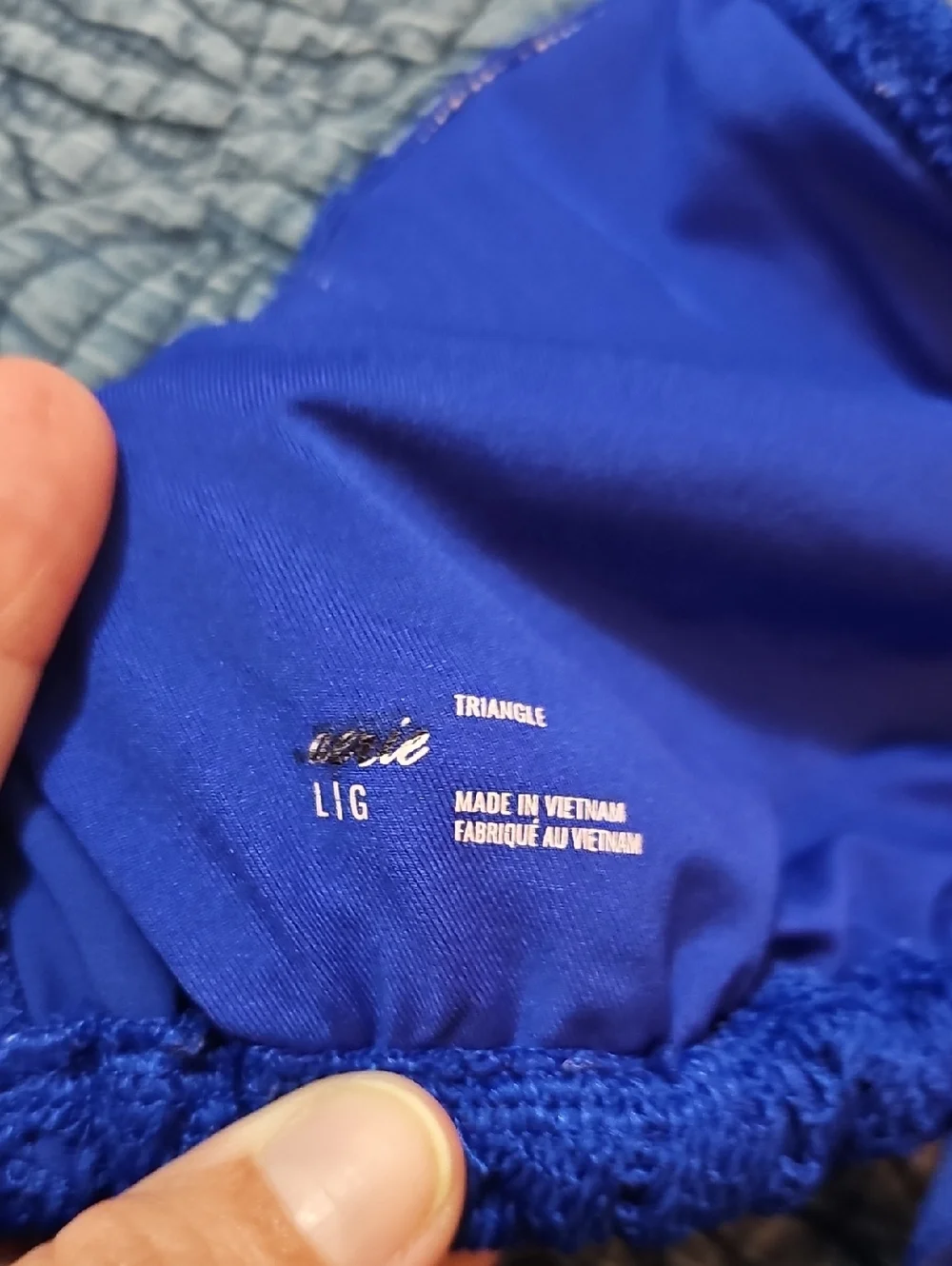 Aerie triangl swimwear Royal Blue Crochet Triangle Bikini Top